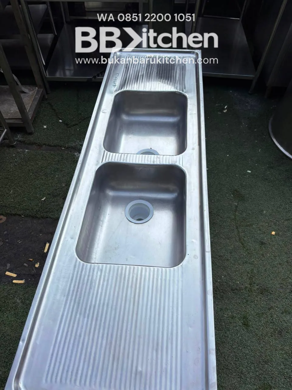 Sink 2 Lubang Sayap 153x46x82 - Image 3