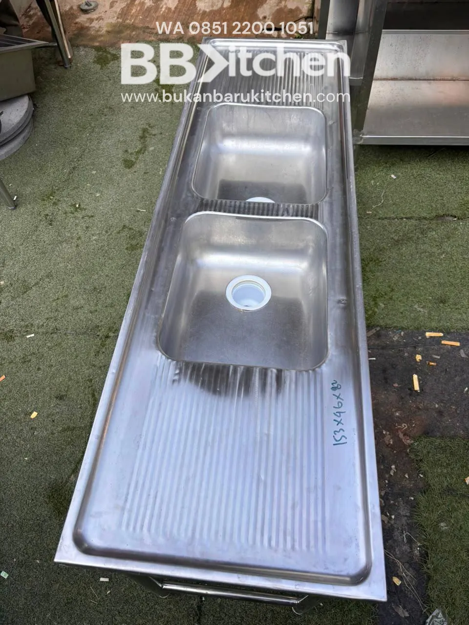 Sink 2 Lubang Sayap 153x46x82 - Image 5