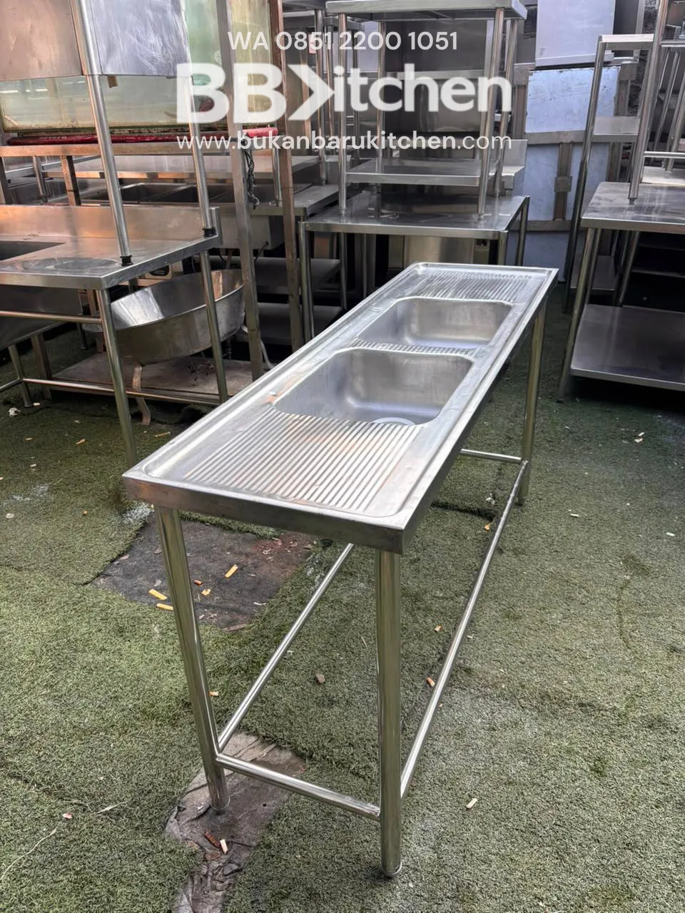 Sink 2 Lubang Sayap 153x46x82
