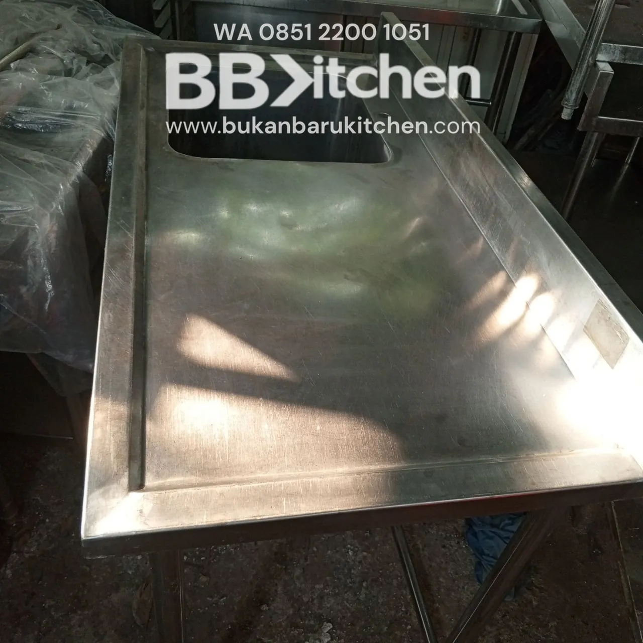 Sink Jumbo Stainless 1 Lobang Ukuran 120x60x85 - Image 2