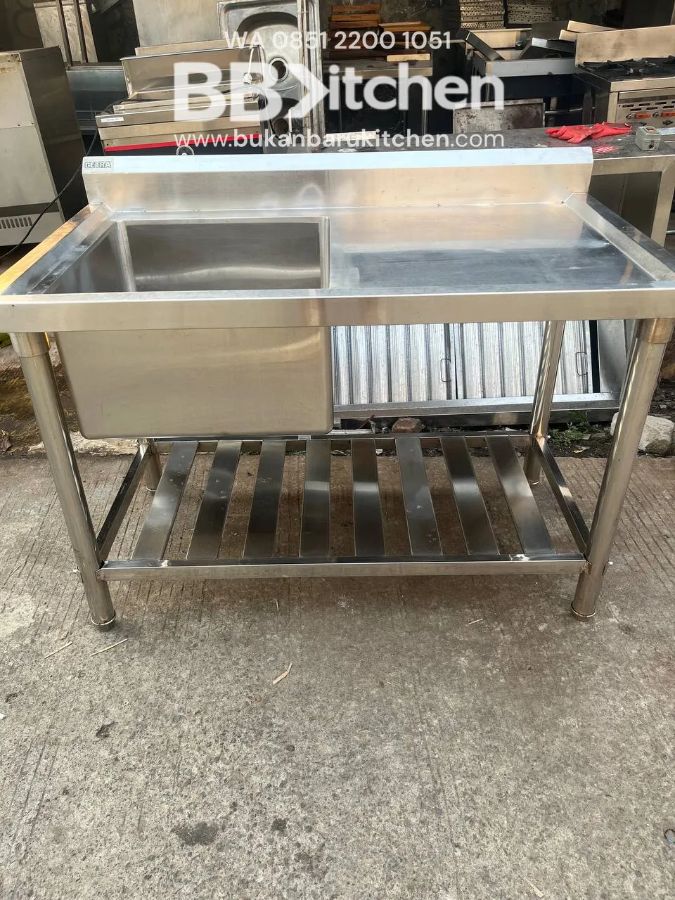 Sink Sayap Kanan Getra Knokdown 120x70x83