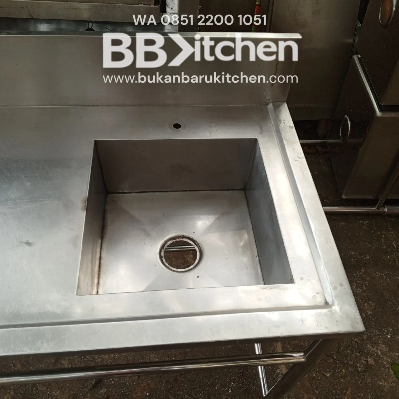 Sink Stainless Steel 1 Lobang Sayap Ukuran 115x65x82 - Image 2