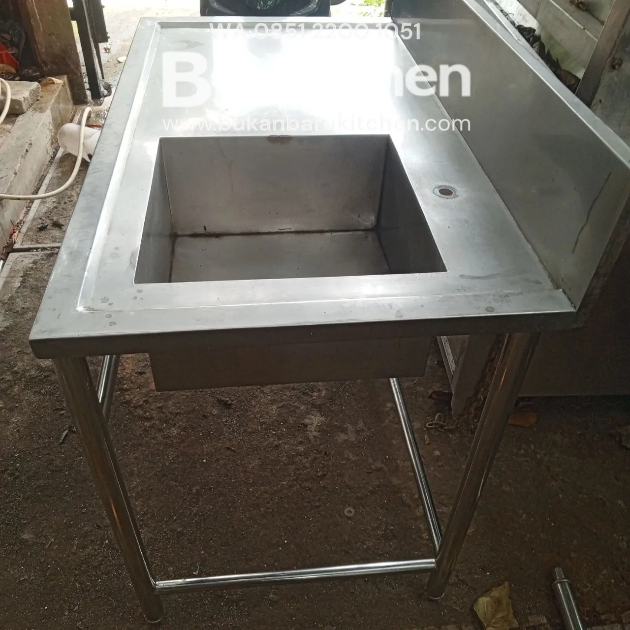 Sink Stainless Steel 1 Lobang Sayap Ukuran 115x65x82 - Image 4
