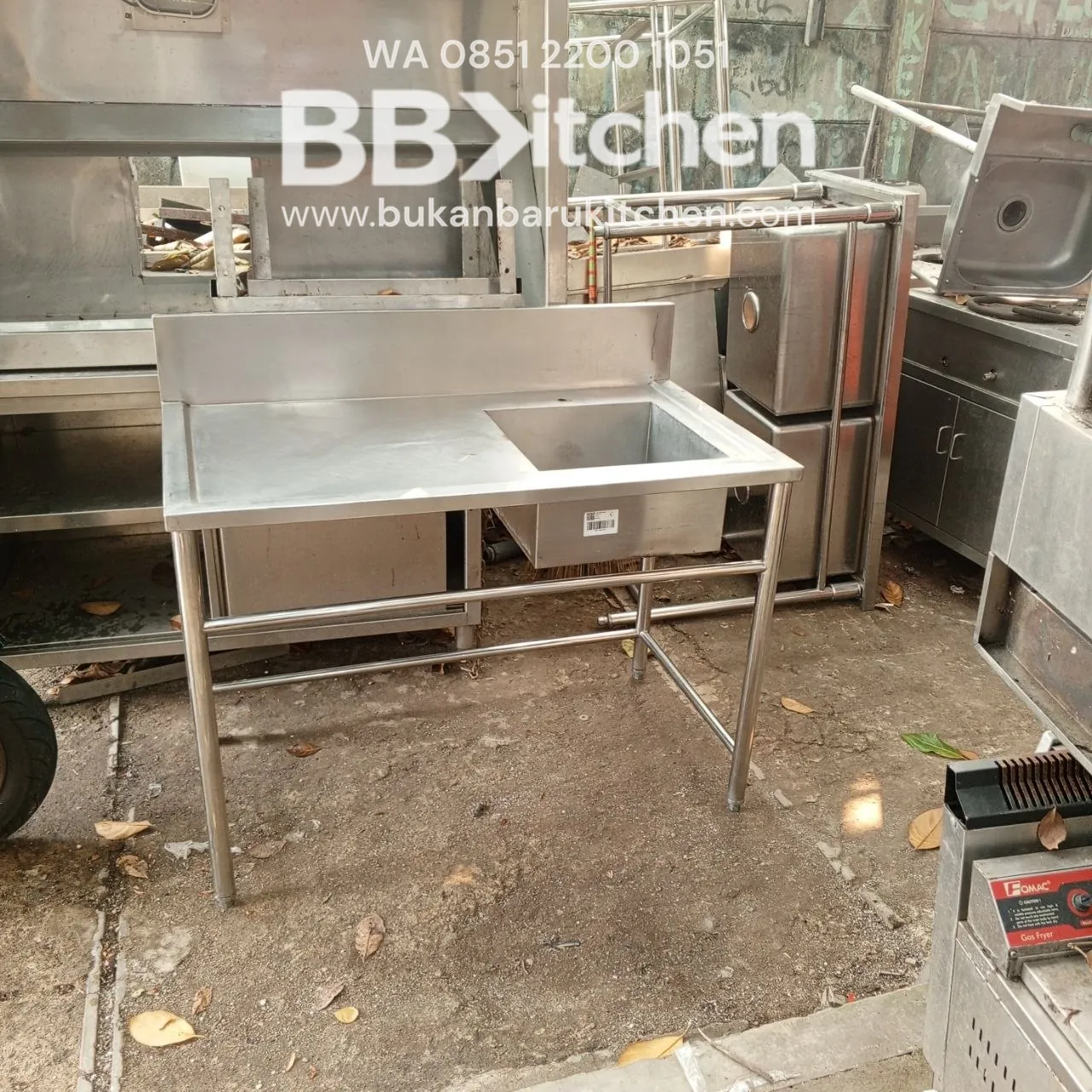 Sink Stainless Steel 1 Lobang Sayap Ukuran 115x65x82 - Image 5