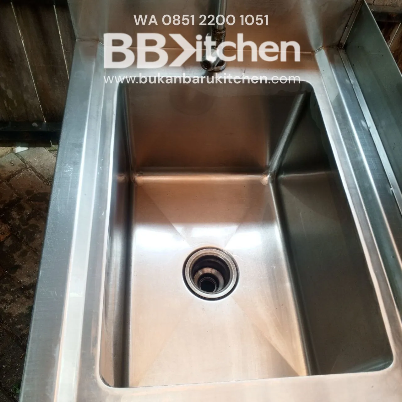 Sink Stainless Steel 1 Lobang Ukuran 50x75x85 - Image 3