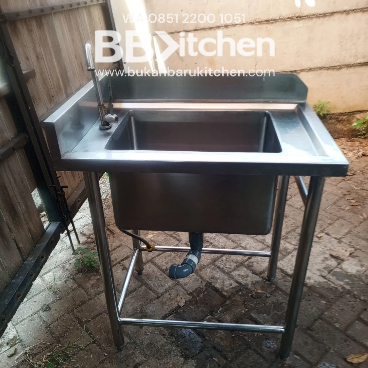 Sink Stainless Steel 1 Lobang Ukuran 50x75x85 - Image 4