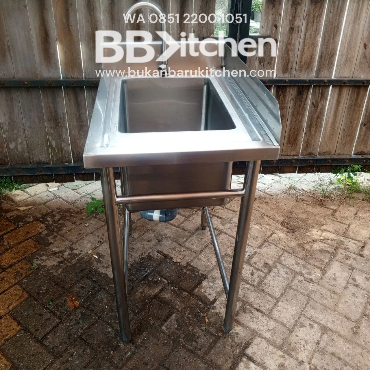 Sink Stainless Steel 1 Lobang Ukuran 50x75x85