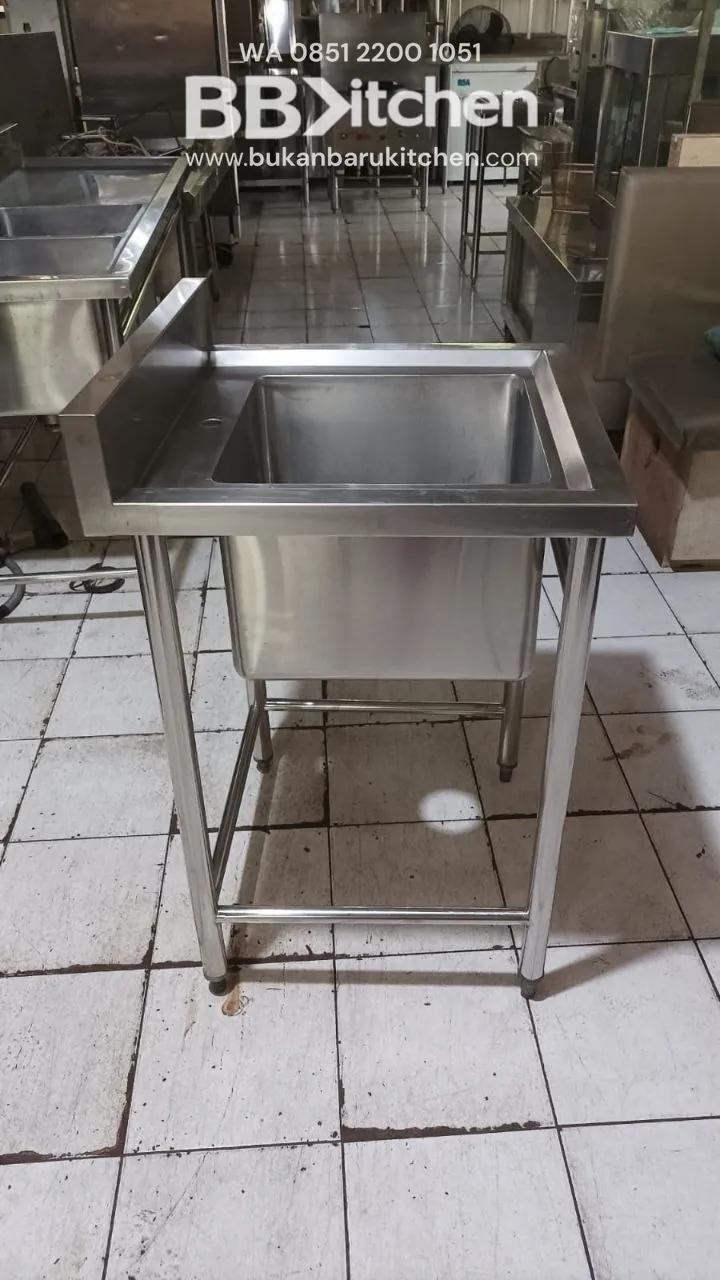 Sink Stainless Steel 1 Lubang Ukuran 60x60x85 - Image 3
