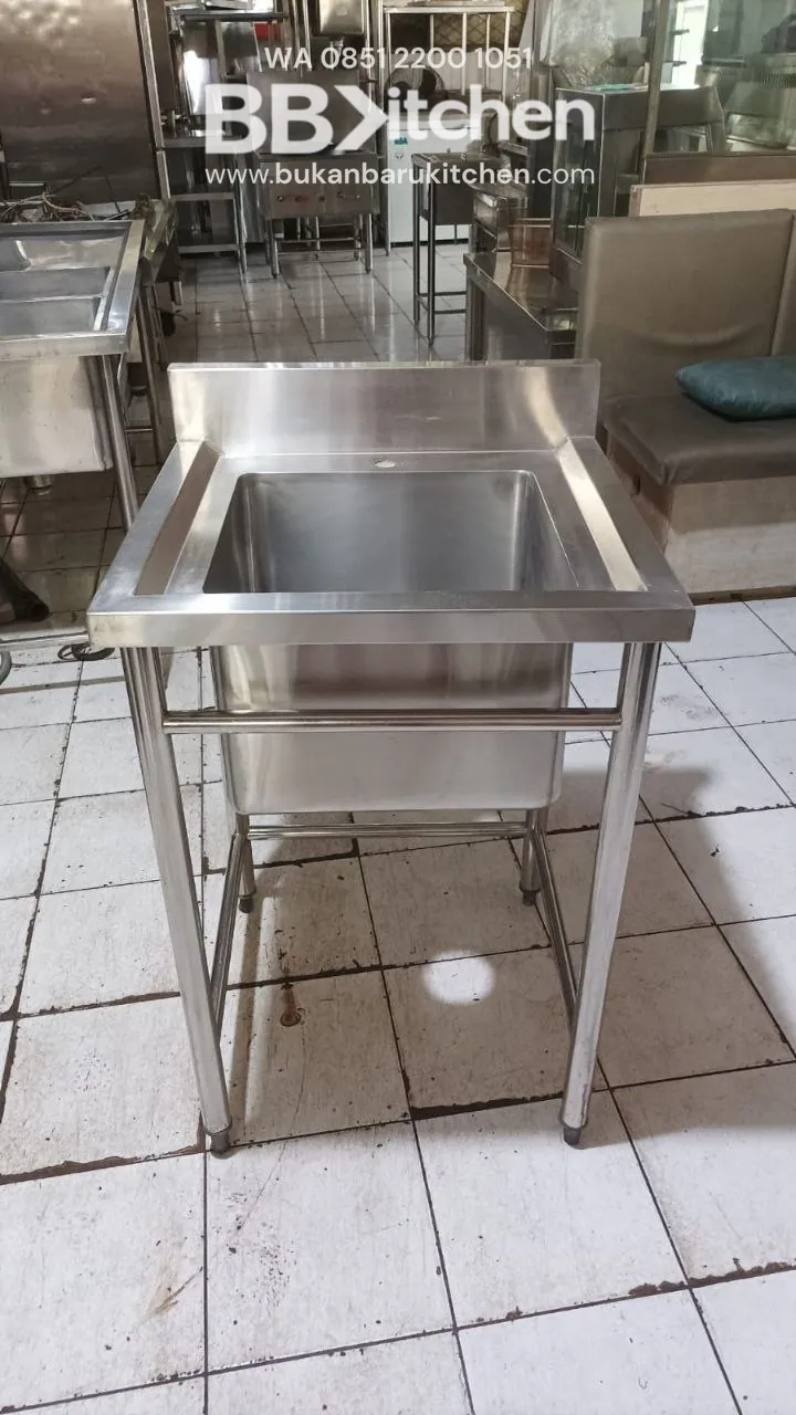 Sink Stainless Steel 1 Lubang Ukuran 60x60x85